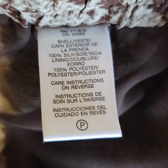 MICHAEL BY MICHAEL KORS Silk and Polyester Printed Layered Skirt, Size M - Picture 8 of 8